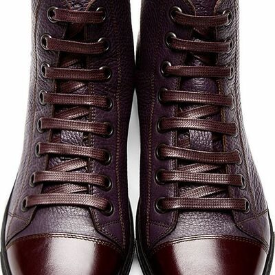 New men fancy sneaker toe real leather & fabric boots, bottes hommes, men boot