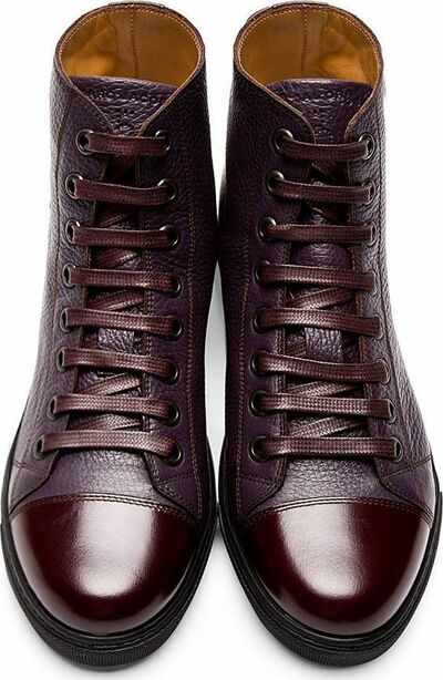 New Men Fancy Sneaker Toe Real Leather & Fabric Boots, bottes hommes, men boot