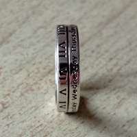 Stunning Punk Romance Statement Engraved Silver Ring Unique - Thumbnail 2
