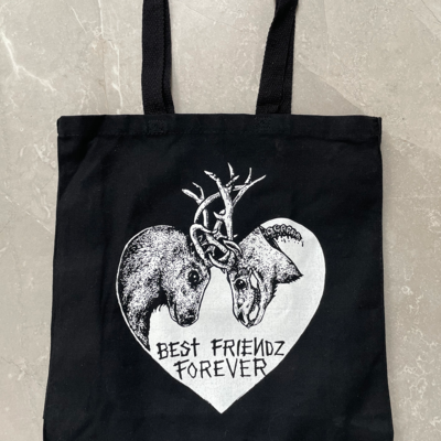 "best friendz forever" tote bag (black)