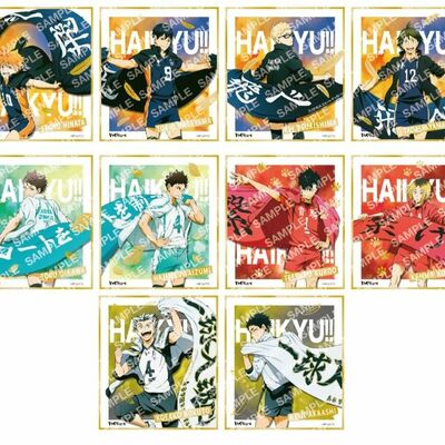 Haikyuu!! to the top hot-stamped trading shikishi collection volume 1 -  yamaguchi tadashi  (karasuno), kenma kozume (nekoma) 