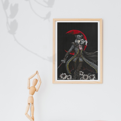 Bloodborne signed art print lady maria