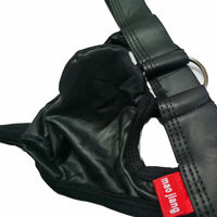 2PK Sexy Gay Mens Underwear Faux Leather Cut-out Thong Underpants Panties MJ1619 - Thumbnail 4