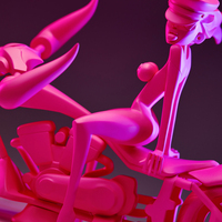 ArTToy by My own culture & Journey & Maizi Art "Road Warrior Judy Pink"  - Thumbnail 2