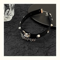 Punk Cat Leather Chocker - Thumbnail 2