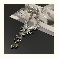 Tassel Butterfly Clavicle Chain Necklace  - Thumbnail 1