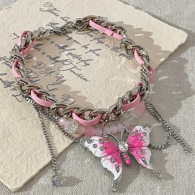 Romantic Butterfly Pendant Chocker