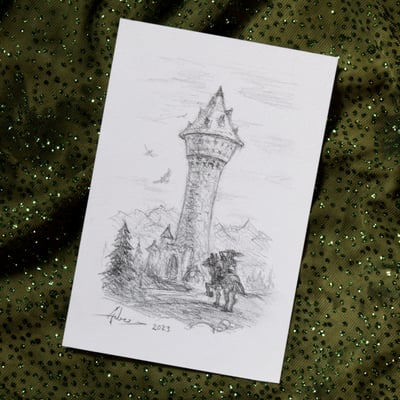 "tall tower" original drawing