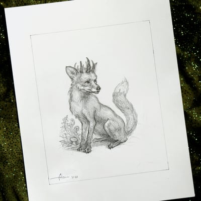 "the crowned fox" original drawing
