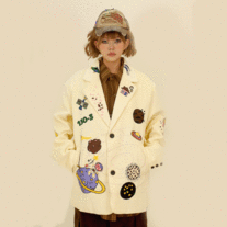 Harajuku cute Universe Planet Galaxy hoodies jacket