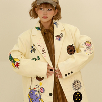Harajuku cute Universe Planet Galaxy hoodies jacket - Thumbnail 5