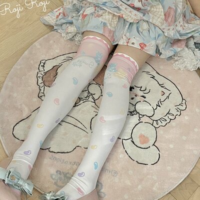 Sweet candy bear high socks - Thumbnail 1