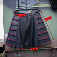 OOAK Collateral Damage Skirt - Red - Thumbnail 7