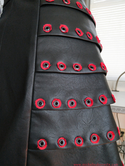 Ooak collateral damage skirt - red