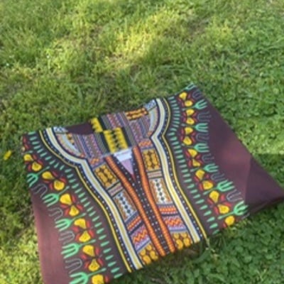 Adult burgandy dashiki shirt  - Thumbnail 2