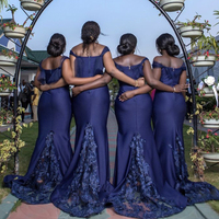 Mermaid Bridesmaid Dresses with Lace - Thumbnail 1