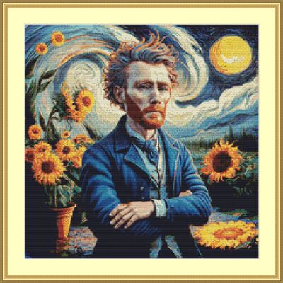 Vincent van gogh cross stitch pattern