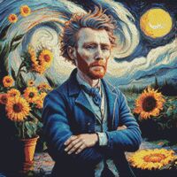 Vincent Van Gogh Cross Stitch Pattern - Thumbnail 1
