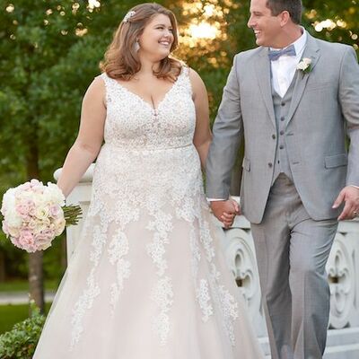 Plus size boho lace appliques wedding dress bridal dresses 