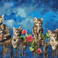 Tabby Kittens Cross Stitch Pattern - Thumbnail 1