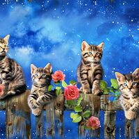 Tabby Kittens Cross Stitch Pattern - Thumbnail 2