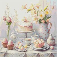 Pastel Cakes Cross Stitch Pattern - Thumbnail 1
