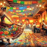 Mexican Dancer Cross Stitch Pattern - Thumbnail 2