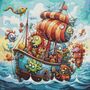 Happy Ship Cross Stitch Pattern-1