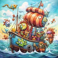 Happy Ship Cross Stitch Pattern - Thumbnail 2