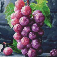 Grapes Cross Stitch Pattern - Thumbnail 1