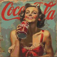 Cola Drink Cross Stitch Pattern - Thumbnail 1