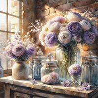 Beautiful Flowers Cross Stitch Pattern - Thumbnail 2