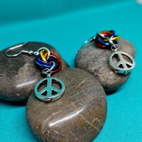Peace Rainbow Earrings - Thumbnail 1