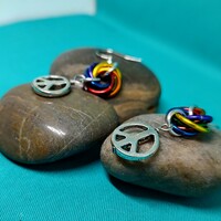 Peace Rainbow Earrings - Thumbnail 2
