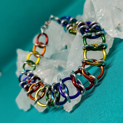 Rainbow Chainmail Bracelet 