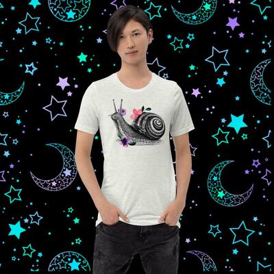 Floral snail tshirt