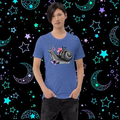 Floral snail tshirt