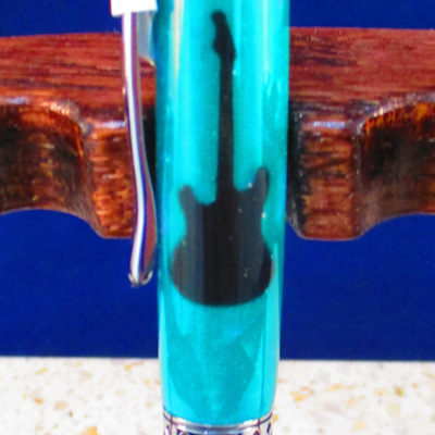 #110 green bass guitar