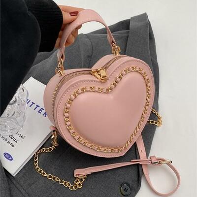 Heart shape hand bag