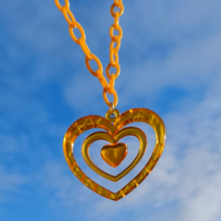 *Free Shipping*Y2K POWER PUFF HEART NECKLACE - Thumbnail 6