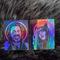 What We Do In The Shadows Nadja and Laszlo Holographic Stickers - Thumbnail 1