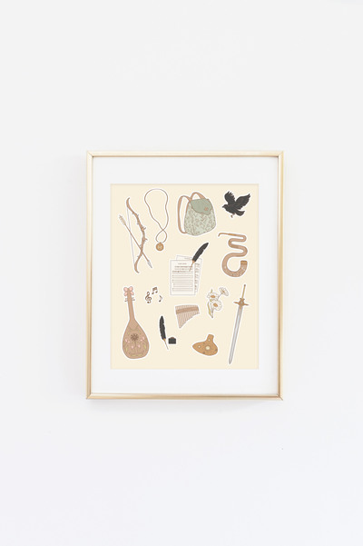 Bard Supplies Collage 1 Print