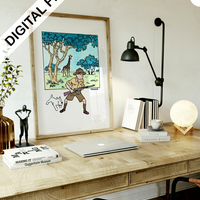 Herge 10 Collection Set of 9 watercolor prints + one gift more - 1944 - hq digital images - Thumbnail 6