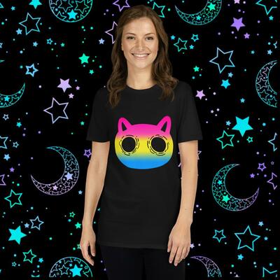 Pansexual pride kitty unisex t-shirt