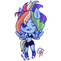 【SALE!!】MLP - Rainbow Dash Humanoid Keychain - Thumbnail 1
