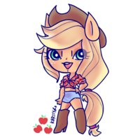 【SALE!!】MLP - Applejack Humanoid Keychain - Thumbnail 1