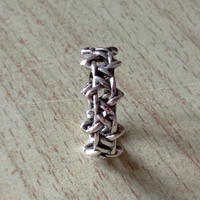 Stunning Punk Kurt Cobain Stars Chain Silver Ring Unique - Thumbnail 3