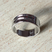 Stunning Punk Float Shine Silver Ring Unique - Thumbnail 2