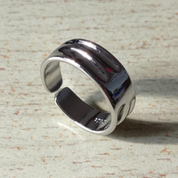 Stunning Punk Float Shine Silver Ring Unique - Thumbnail 3