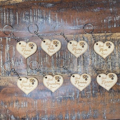Mother and grand parents keychains